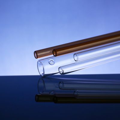 Bursztynowa przezroczysta neutralna szklana rurka farmaceutyczna COE 5.0 Długość 1500 mm