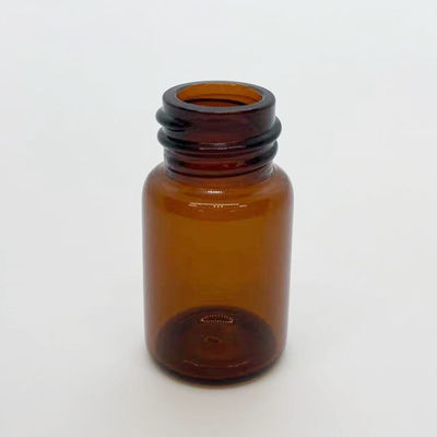 Małe szklane butelki o średnicy 22 mm Zakręcane fiolki z bursztynowego szkła 7 ml z zakrętkami